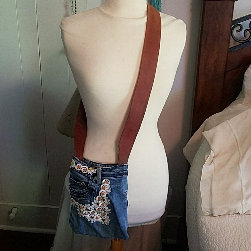 *Denim cross body purse